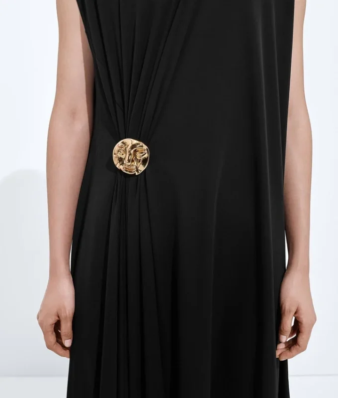 Crepe Viscose Jersey Dress