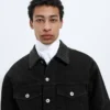 Faded Black Denim Jacket