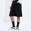 Faded Black Denim Shorts