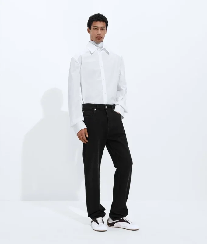 Faded Black Straight Leg Jeans