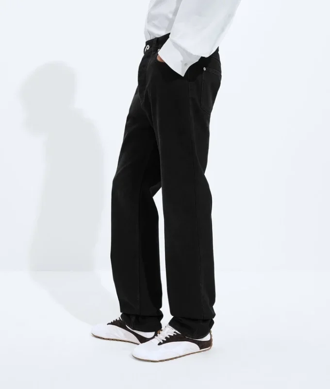 Faded Black Straight Leg Jeans