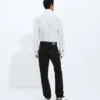 Faded Black Straight Leg Jeans