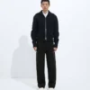 Faded Black Turned-Up Jeans
