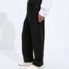Faded Black Turned-Up Jeans