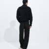 Faded Black Turned-Up Jeans