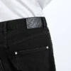 Faded Black Turned-Up Jeans
