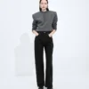 Faded Black Wide Leg Jeans