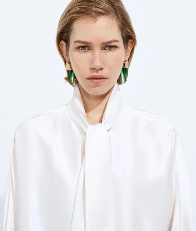 Fluid Silk Satin Shirt