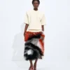 Fringed Embroidery Skirt