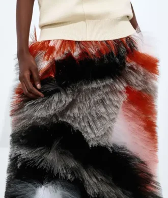 Fringed Embroidery Skirt