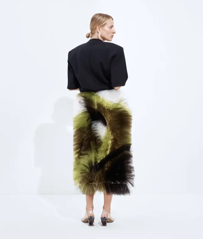 Fringed Embroidery Skirt