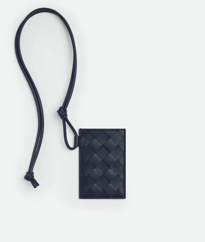 Intrecciato Badge Holder