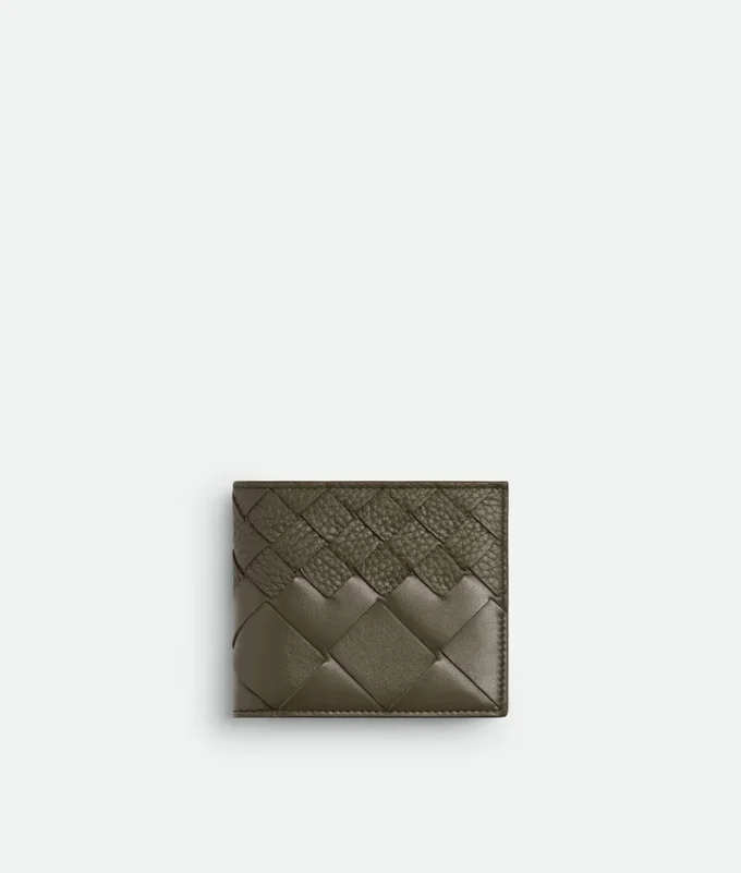 Intrecciato Bi-Fold Wallet with Coin Purse
