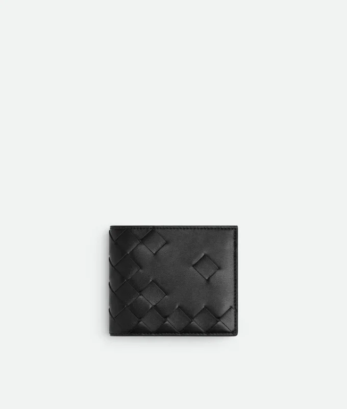 Intrecciato Bi-Fold Wallet with Coin Purse