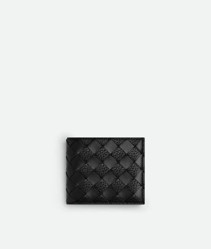 Intrecciato Bi-Fold Wallet with Coin Purse
