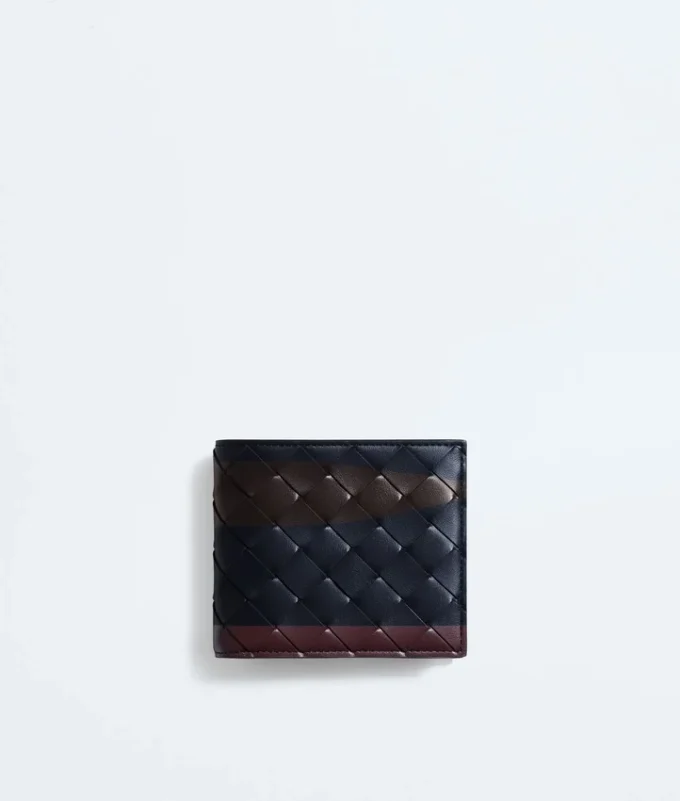 Intrecciato Bi-Fold Wallet with Coin Purse