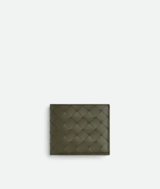 Intrecciato Bi-Fold Wallet with Coin Purse