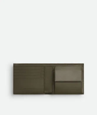 Intrecciato Bi-Fold Wallet with Coin Purse