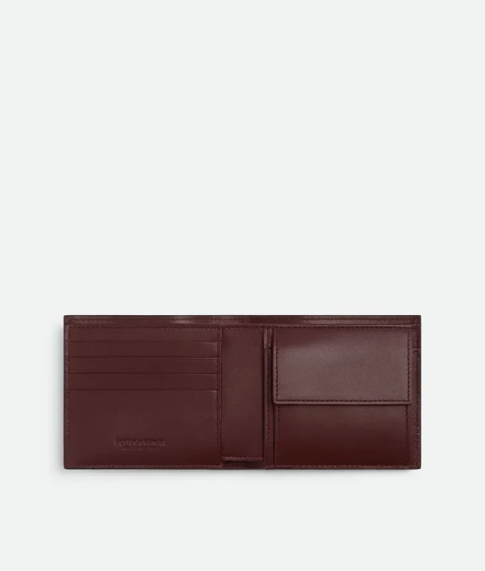 Intrecciato Bi-Fold Wallet with Coin Purse