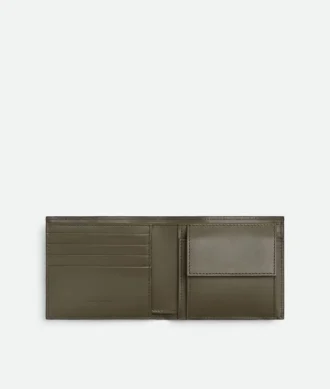 Intrecciato Bi-Fold Wallet with Coin Purse