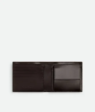Intrecciato Bi-Fold Wallet with Coin Purse