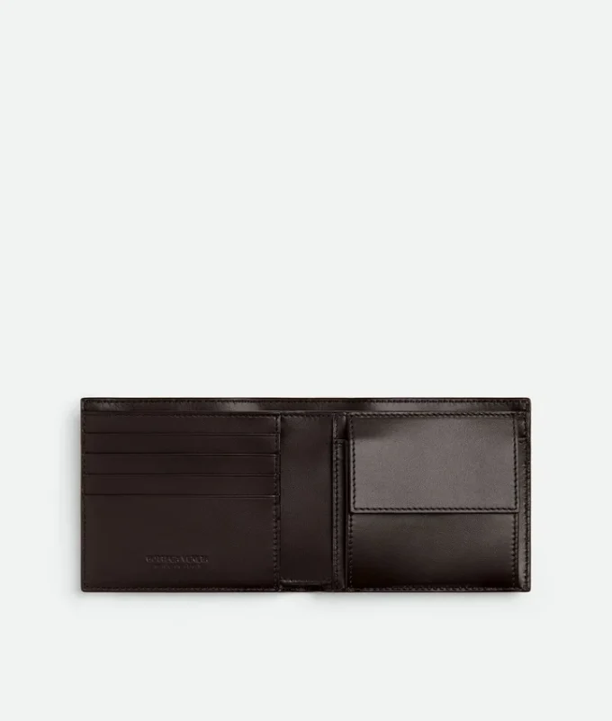 Intrecciato Bi-Fold Wallet with Coin Purse
