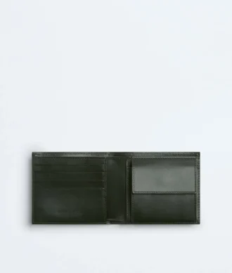 Intrecciato Bi-Fold Wallet with Coin Purse