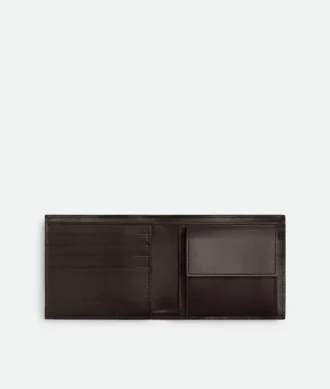 Intrecciato Bi-Fold Wallet with Coin Purse