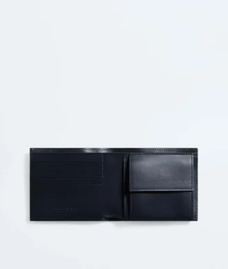 Intrecciato Bi-Fold Wallet with Coin Purse