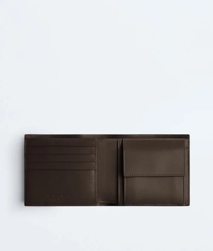 Intrecciato Bi-Fold Wallet with Coin Purse