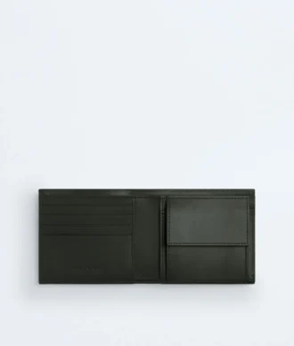 Intrecciato Bi-Fold Wallet with Coin Purse