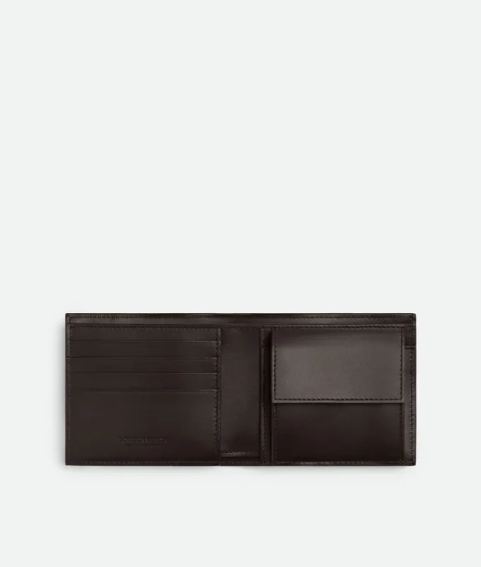 Intrecciato Bi-Fold Wallet with Coin Purse
