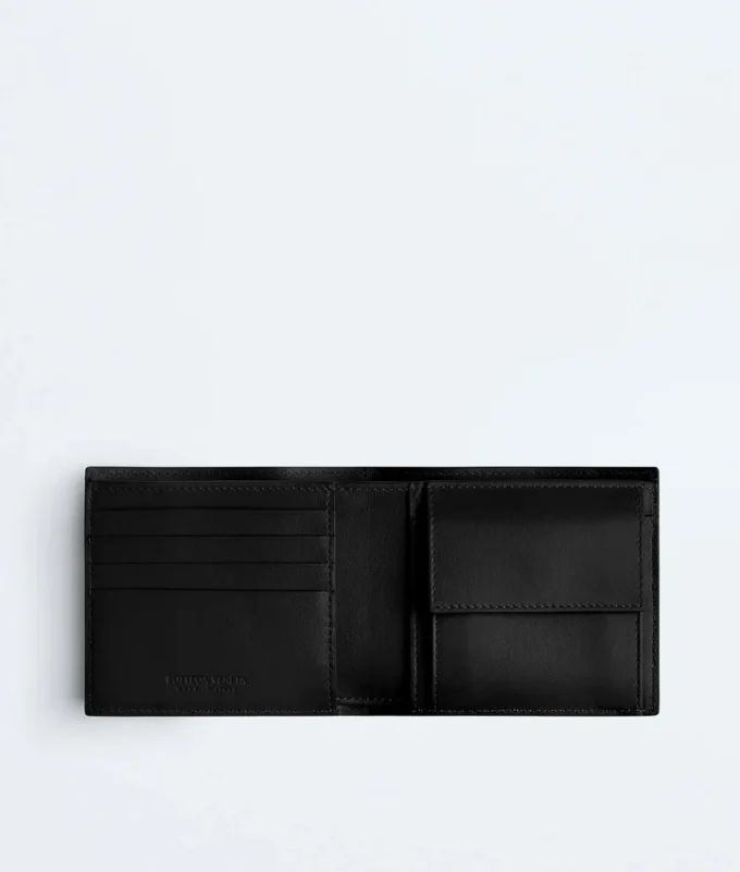 Intrecciato Bi-Fold Wallet with Coin Purse
