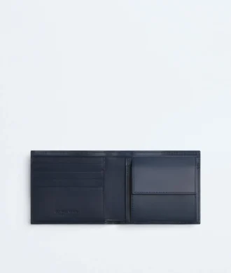 Intrecciato Bi-Fold Wallet with Coin Purse