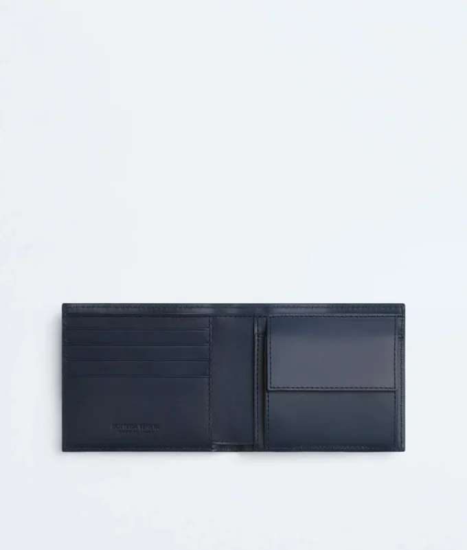Intrecciato Bi-Fold Wallet with Coin Purse