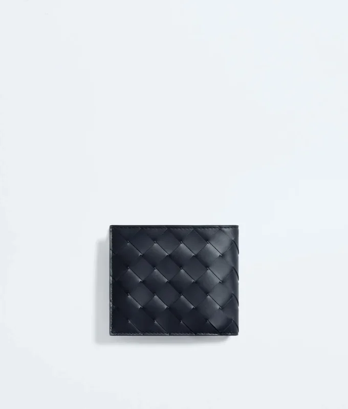 Intrecciato Bi-Fold Wallet with Coin Purse