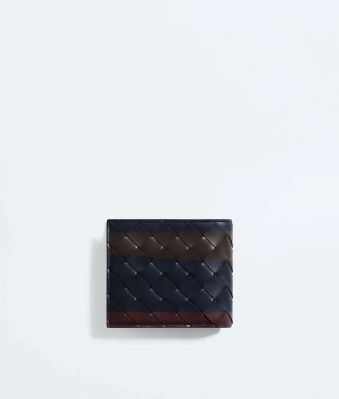 Intrecciato Bi-Fold Wallet with Coin Purse