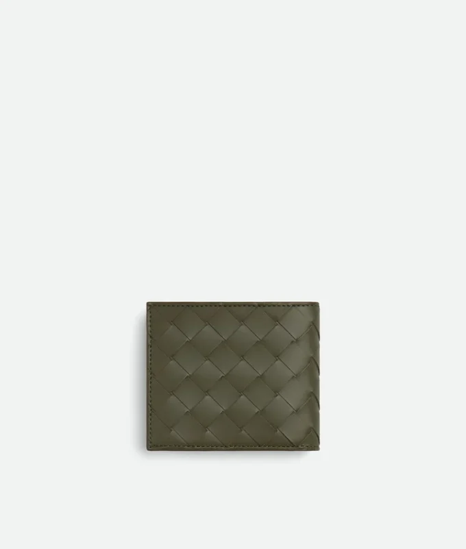 Intrecciato Bi-Fold Wallet with Coin Purse
