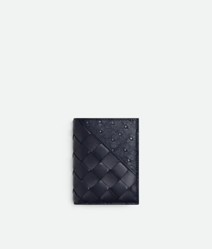 Intrecciato Diagonal Flap Card Case