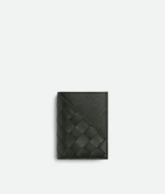 Intrecciato Diagonal Slim Flap Card Case