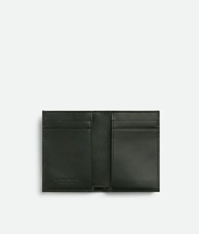 Intrecciato Diagonal Slim Flap Card Case