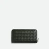 Intrecciato Diagonal Zip Around Wallet