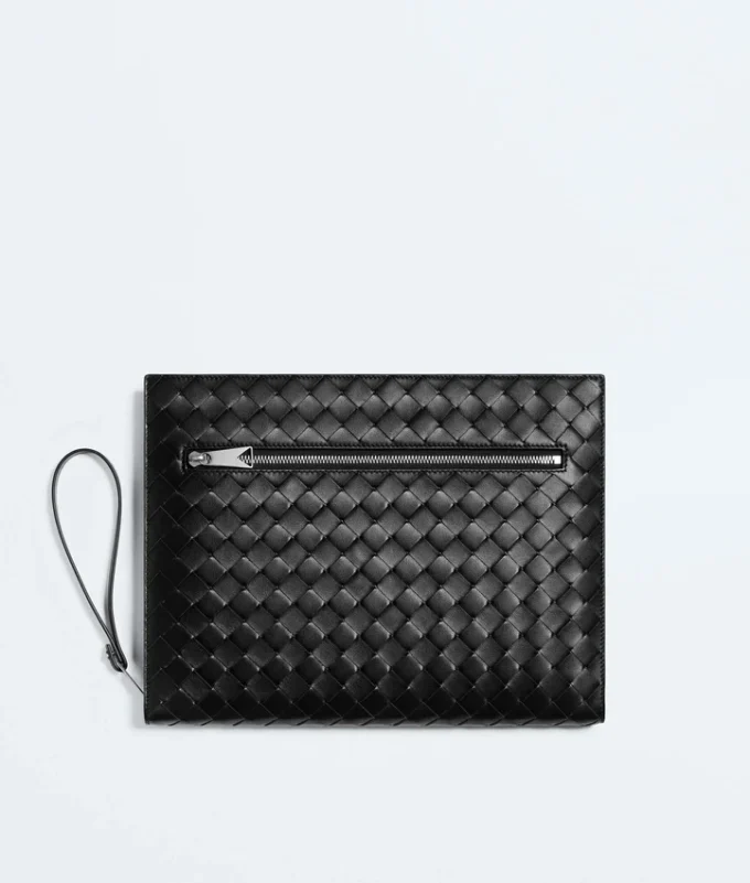 Intrecciato Document Case with Wristlet