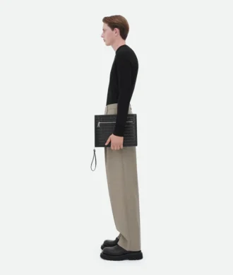 Intrecciato Document Case with Wristlet