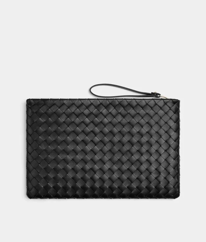 Intrecciato Large Flat Pouch