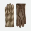 Intrecciato Leather and Suede Gloves