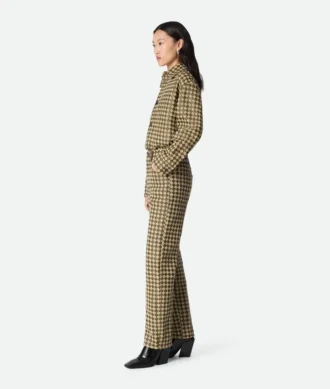 Intrecciato Leather and Suede Pants