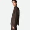 Intrecciato Leather and Suede Shirt