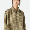Intrecciato Leather and Suede Shirt