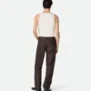 Intrecciato Leather and Suede Straight Pants